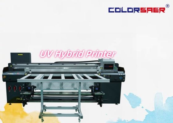 Yüksek çözünürlüklü düz yataklı ve yuvarlama yuvarlama UV hibrit plotteri ile 6 fit dijital UV baskı makinesi