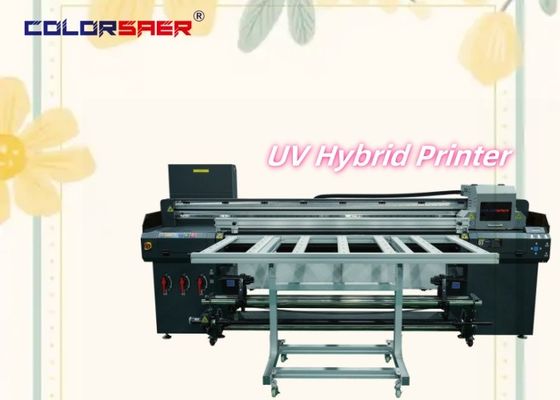 Şanghay Fabrikası Doğrudan Satış 2400 dpi UV Çizelge Düz yatak ve Yuvarlak yuvarlak UV hibrit yazıcı