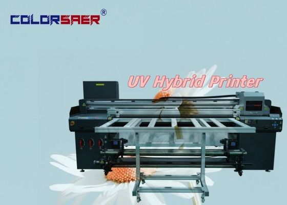 Çin Fabrikası İyi Kaliteli UV Baskı Makinesi Flatbed And Roll To Roll UV Hybrid Printer