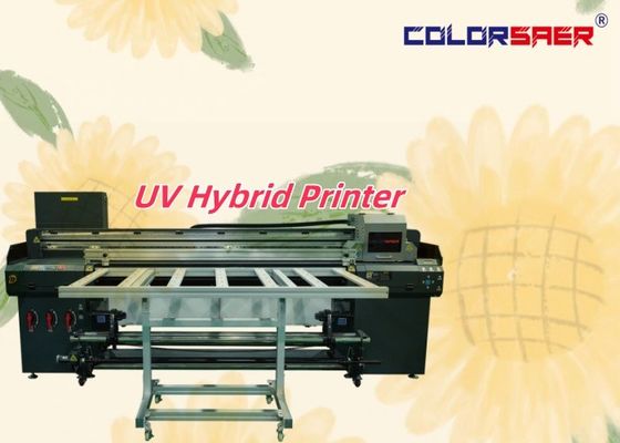 Küçük İşletme UV Mürekkepjet Yazıcı Flatbed Roll To Roll UV Hibrit Yazıcı Farklı Malzemeler için