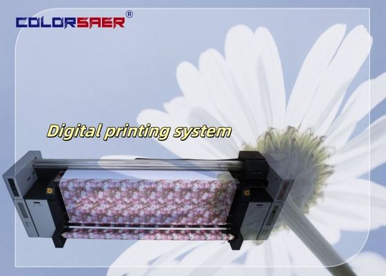 Renkli SAER 3200mm Tek birinde Yüksek Hızlı Tekstil Sublimasyon Yazıcı Kumaş Baskı Sistemi