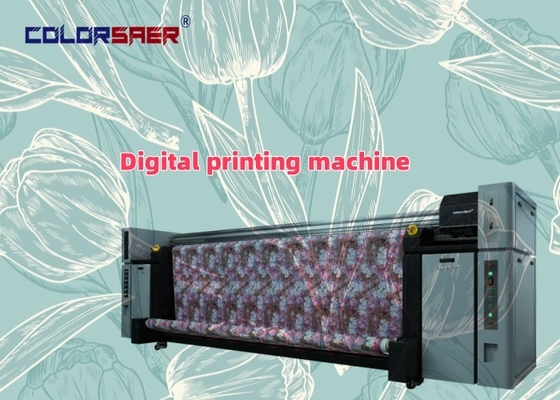 3200mm Geniş Boyutlu Doğrudan Pamuk ve Polyester Yazıcı Profesyonel Rulo Kumaş Makinesinde Baskı