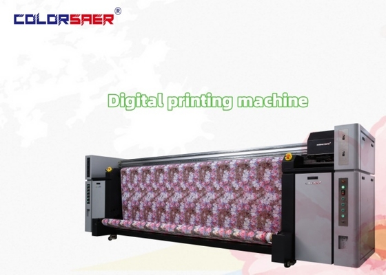 3200mm Geniş Boyutlu Doğrudan Pamuk ve Polyester Yazıcı Profesyonel Rulo Kumaş Makinesinde Baskı
