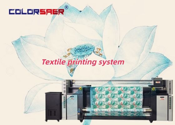 Yepyeni SAER Yüksek Hızlı Dijital Tekstil Yazıcısı Doğrudan Kumaşa Baskı Makinesi Pamuk ve Polyester İçin