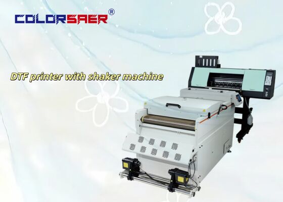 Büyük formatlı film DTF baskı makinesi ve toz şeker makinesi 60cm giyim ve tişört DTF mürekkebi