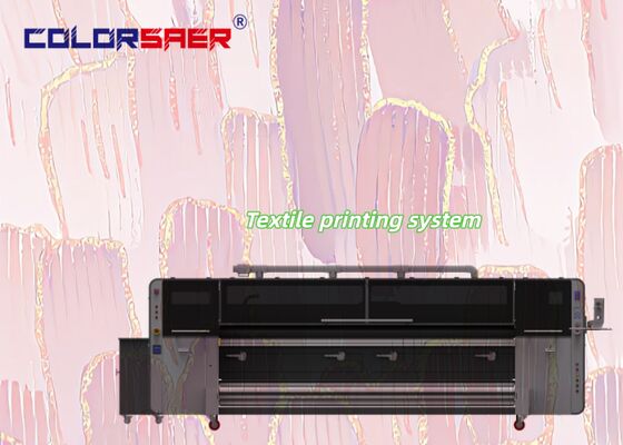 SAER 3.2m Doğrudan Baskı Polyester ve Pamuk Kumaş Çizelgesi I3200 Baskı Kafası ile Tek Tekstil Yazıcısında