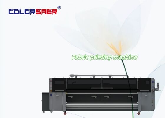 Yüksek Hızlı Dijital Kumaş Yazdırma Sistemi Yapılandırma Isıtma Birimi ile CMYK Tekstil Yazıcısı Hepsi bir makine