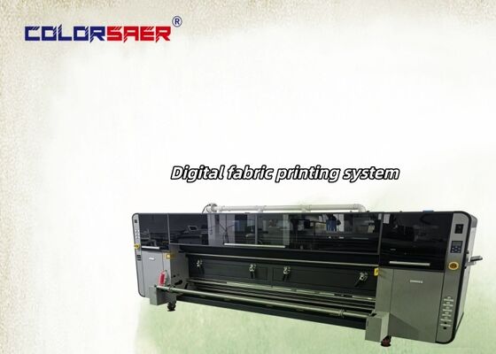 Kaliteli SAER 3.2m Tekstil Baskı Makinesi Rulodan Ruloya Mürekkep Püskürtmeli Dijital Banner Yazıcı Büyük Arka Plan Duvarı İçin