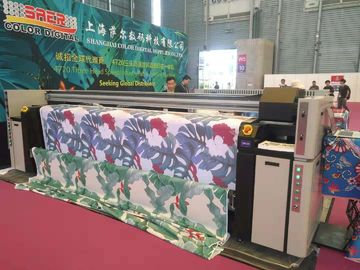 Üç Epson 4720 Kafalı Pamuk / Polyester İçin 3.2m Bez Baskı Makinesi