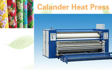 1800 Kg Ağırlıklı Flatbed Tekstil Kalender Makinası Isı Presi
