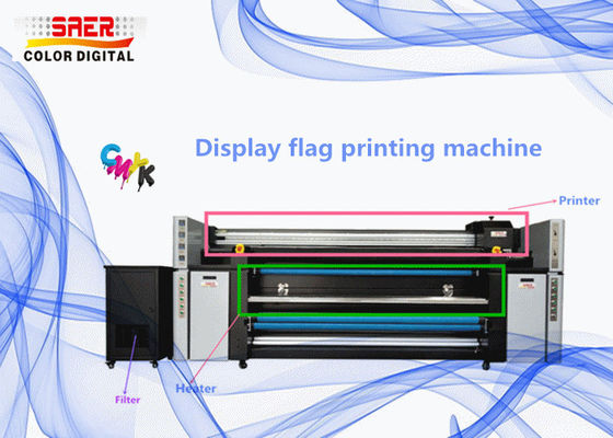 CMYK Bayrak Mürekkep Püskürtmeli Tekstil Baskı Makinesini Görüntüler 1440dpi
