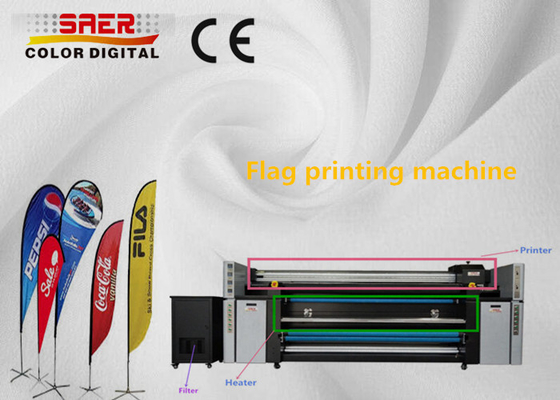 Çift CMYK Tekstil Baskı Kumaş Plotter 3.5KW Sürekli Mürekkep Temini