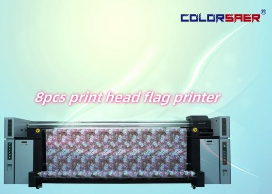 Otomatik Sınıf CMYK Süblimasyon Mürekkep Püskürtmeli Plotter Büyük Bayrak Rulo Rulo Dijital Yazıcı Makinesi 720dpi