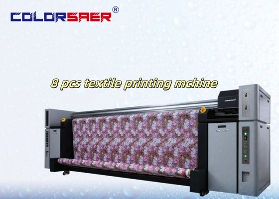 Yüksek Verimlilikli Dijital Bayrak Banner Makinesi Büyük Formatlı 3.2m Mürekkep Akışlı Yazıcı 8pcs I3200 Dayanıklı Sublimasyon Boya Mürekkep Yazıcısı