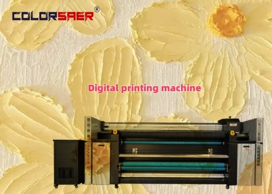 Kararlı Çalışma Boya Tekstil 2m Süblimasyon Yazıcı 4 Kafa Polyester ve Pamuk Baskı Makinesi