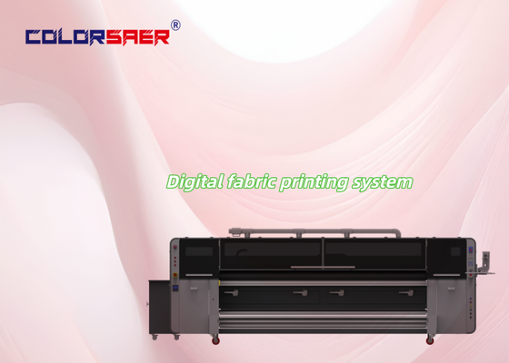4color/CMYK Dijital kumaş baskı sistemi KJ4B-QL endüstriyel baskı başlığı ile 3200mm büyük formatlı tekstil plotteri