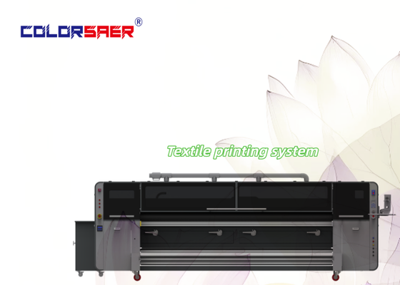 Yüksek Hızlı Dijital Kumaş Yazdırma Sistemi Yapılandırma Isıtma Birimi ile CMYK Tekstil Yazıcısı Hepsi bir makine