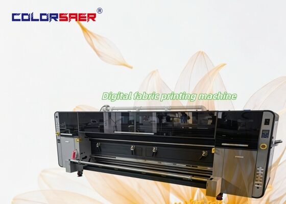 Güvenilir CYMK/4 renkler Dijital polyester kumaş baskı sistemi CMYKGRBK/8 renkler Tekstil plotteri