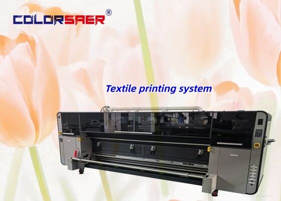 İç ve Dış Mekan 3.2m Fabrika Dijital Mürekkep Püskürtmeli Tekstil Yazıcıları Yüksek Hassasiyetli Baskı Makinesi 4 adet I3200A1 Baskı Kafalı