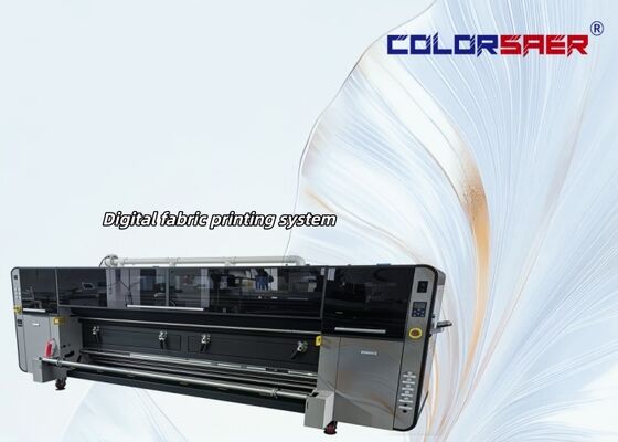 Renkli 3200mm Büyük Formatlı Dijital Tekstil Baskı Makinesi Polyester ve Pamuk Malzemeleri için Yüksek Üretimlilikli Kumaş Plotteri