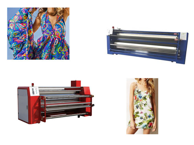 Endüstriyel Tekstil Kalender Makinası Döner Isı Basın Baskı Makinesi CE 0