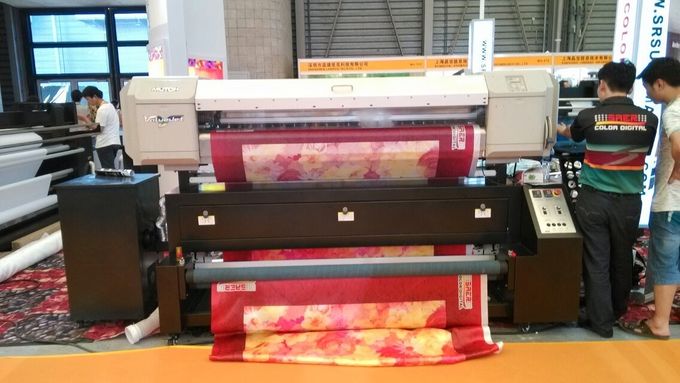 Polyester Tekstil Mutoh Sublime Yazıcı Mürekkep Püskürtmeli Yazıcı Roll to Roll Çift CMYK Renk 3